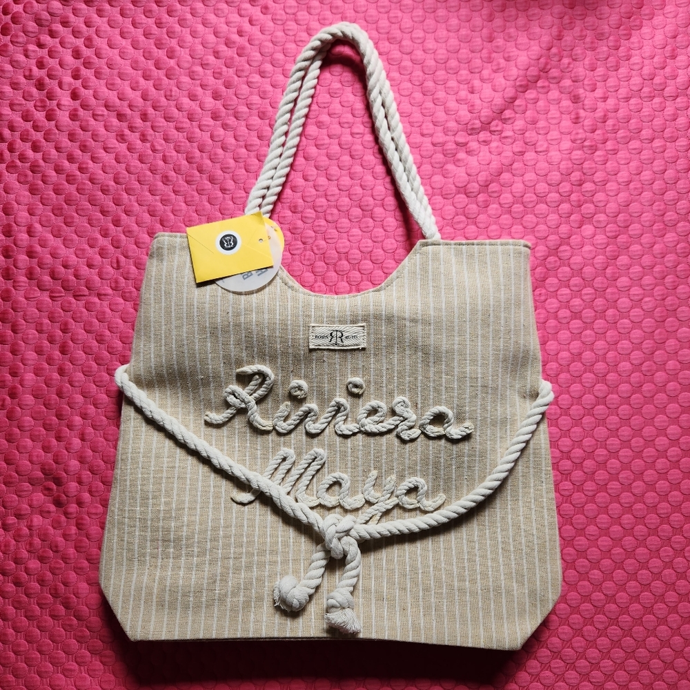 NWT! Riviera Maya Mexico Large Tote Shoulder Bag Handbag